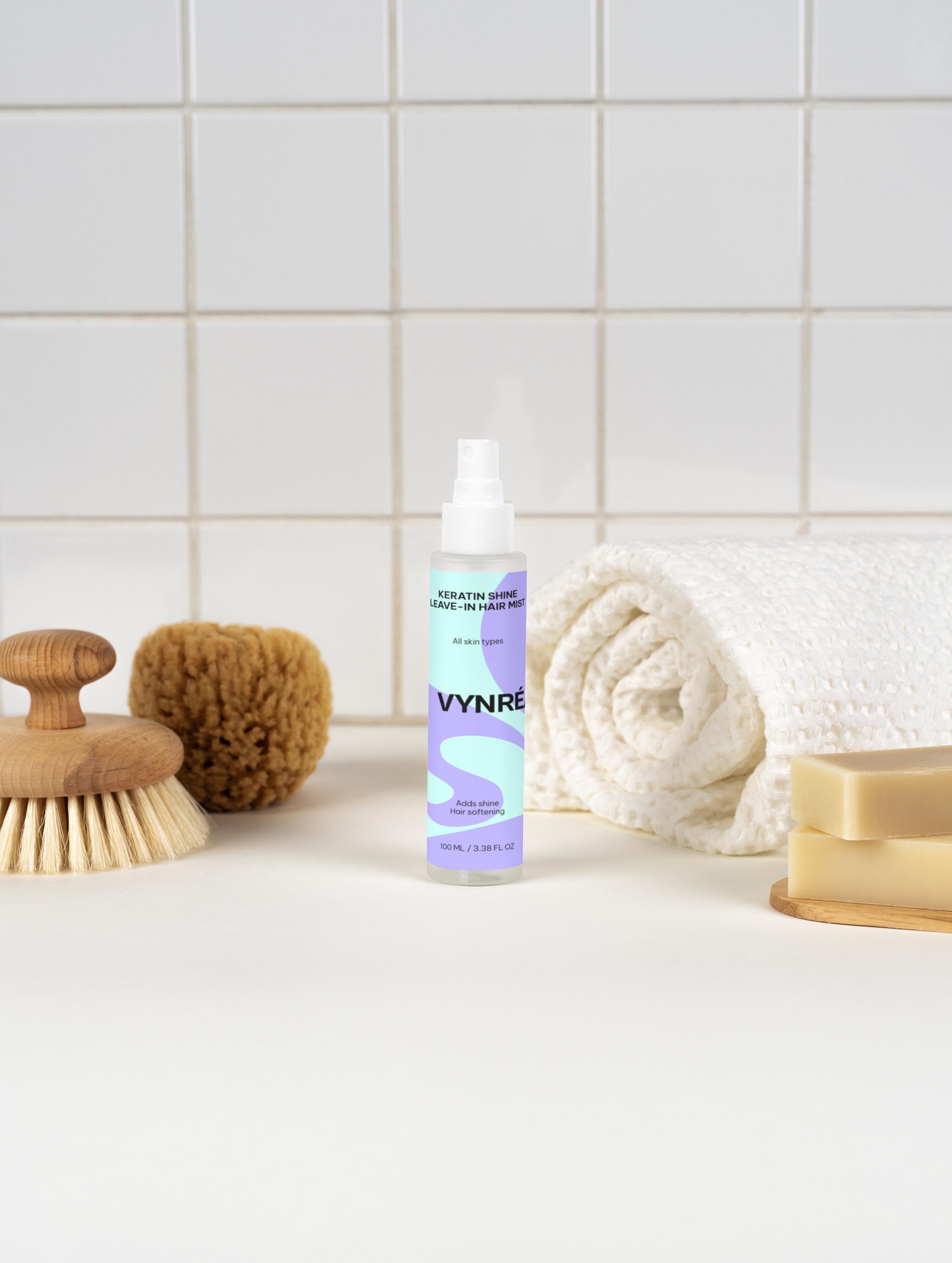 Glansgivande leave-in hårmist med keratin